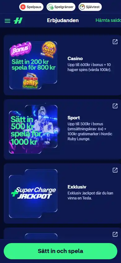 Hajper Casino screenshot 7