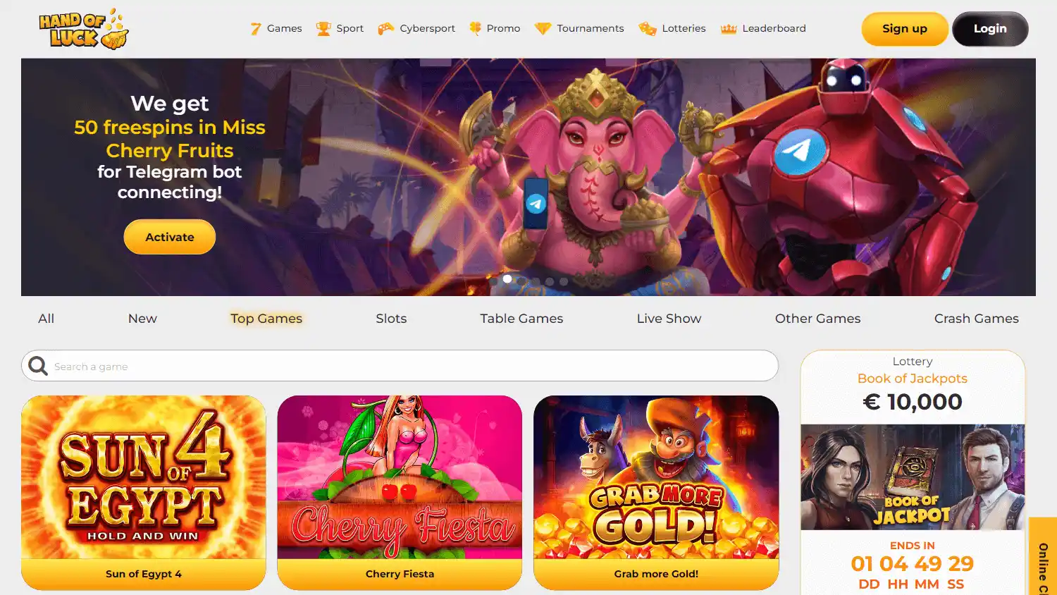 Hand of Luck Casino screenshot 1