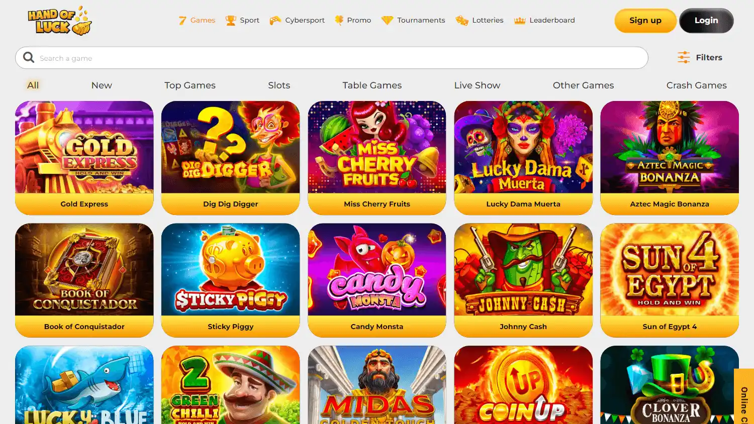 Hand of Luck Casino screenshot 2