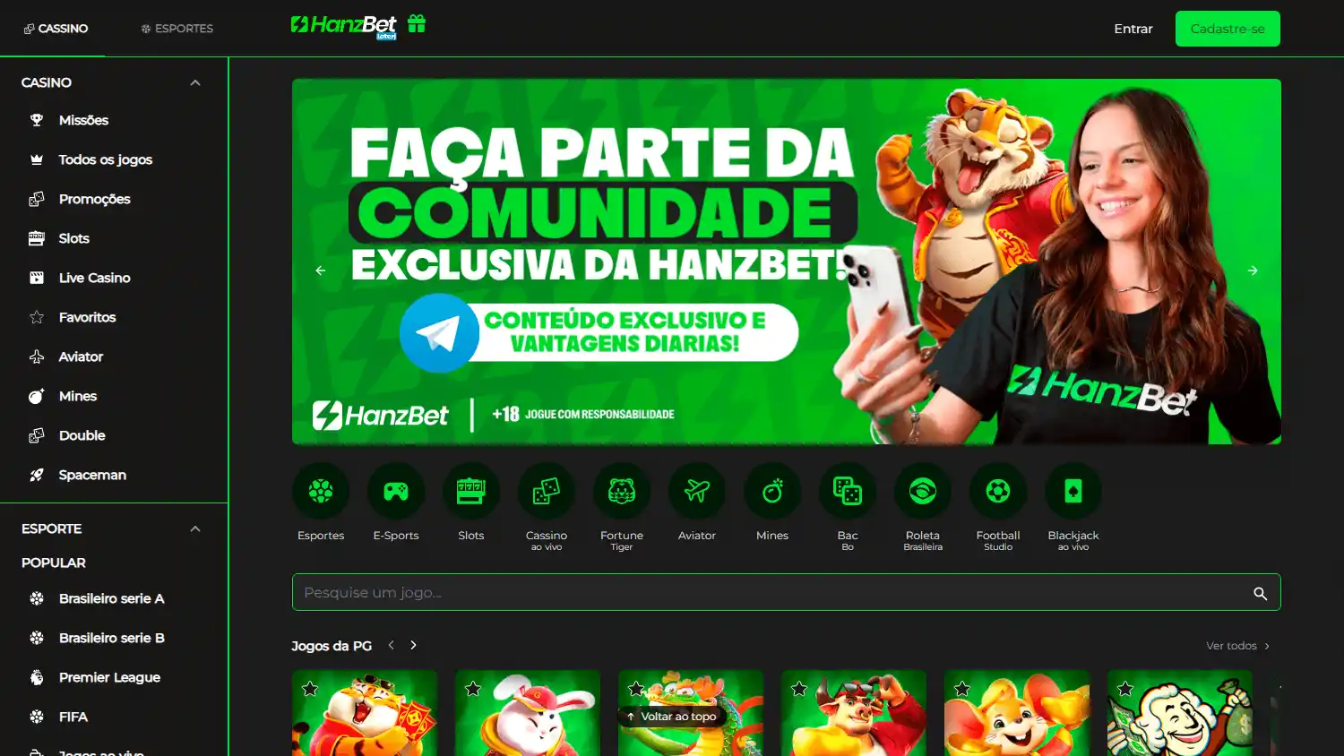 HanzBet Casino screenshot 1