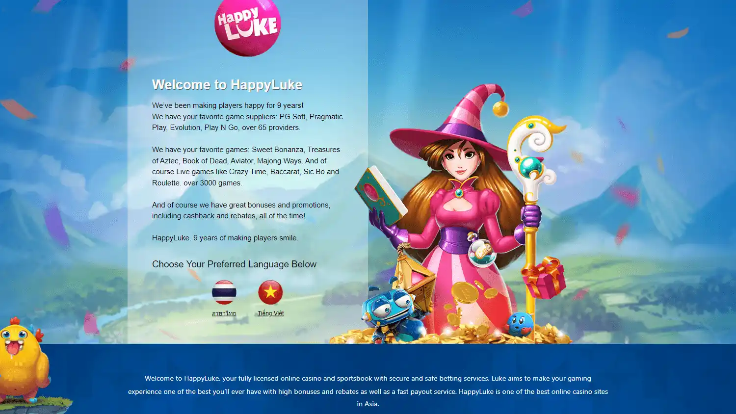 Happy Luke Casino screenshot 1