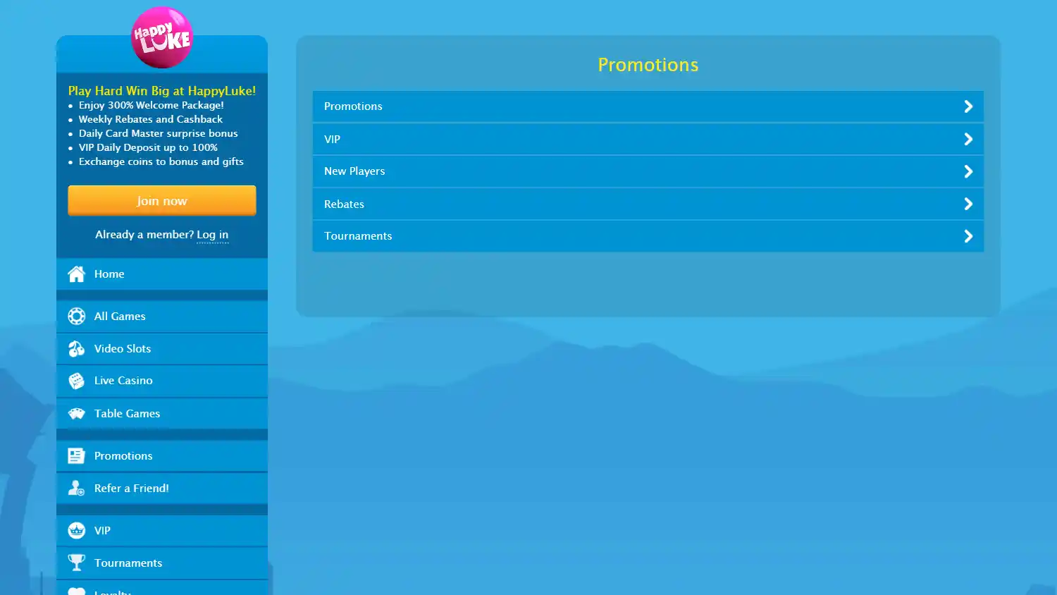 Happy Luke Casino screenshot 3