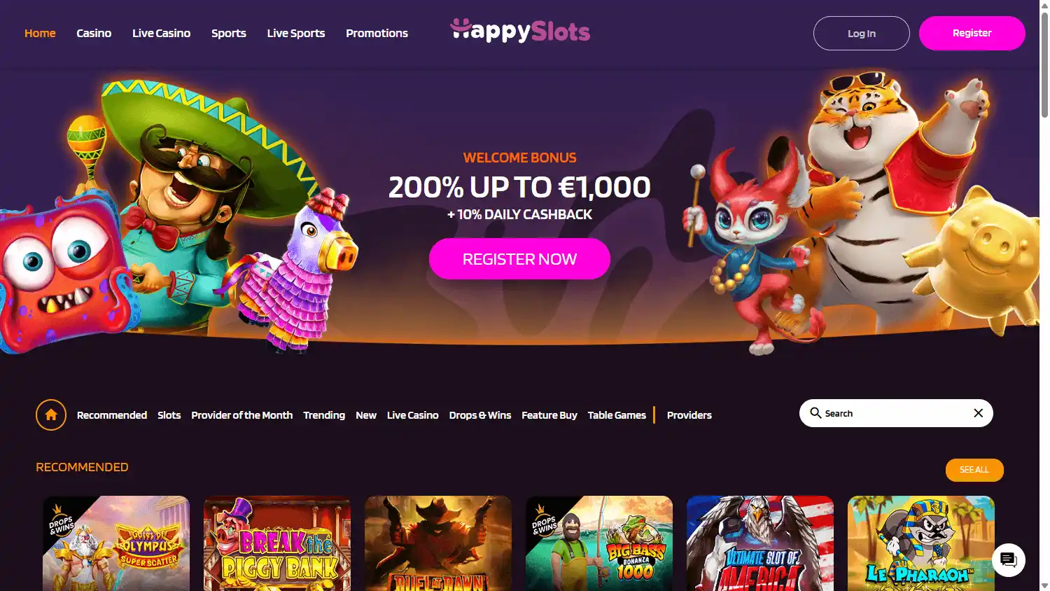 HappySlots Casino screenshot 1