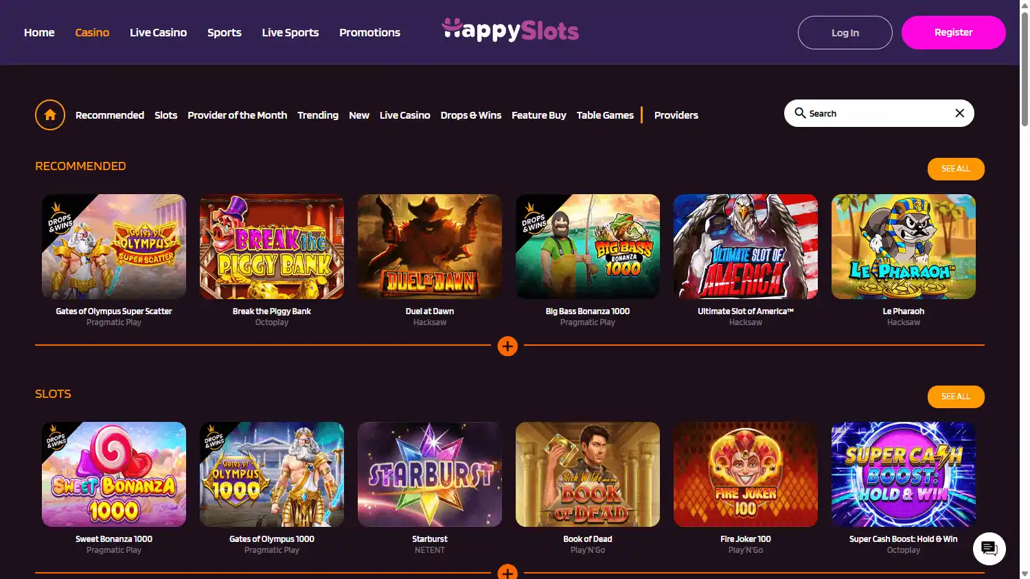 HappySlots Casino screenshot 2