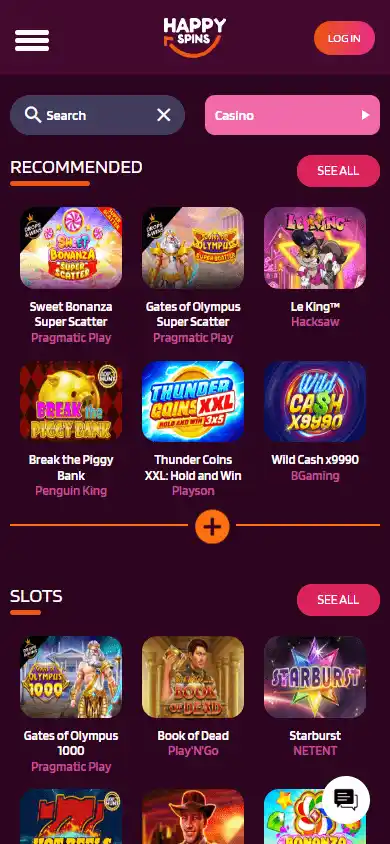HappySpins Casino screenshot 5