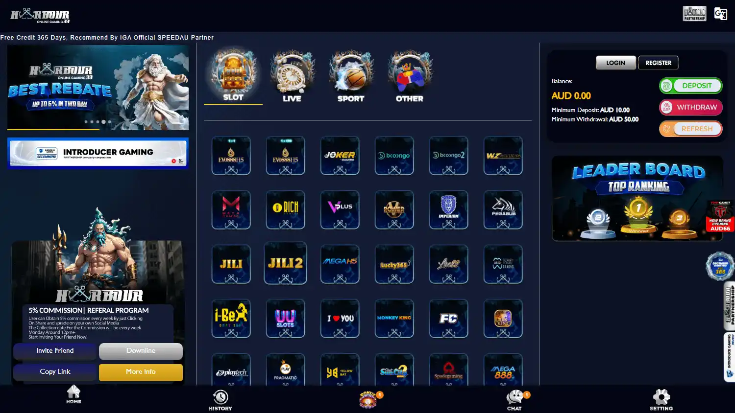 Harbour33 Casino screenshot 1