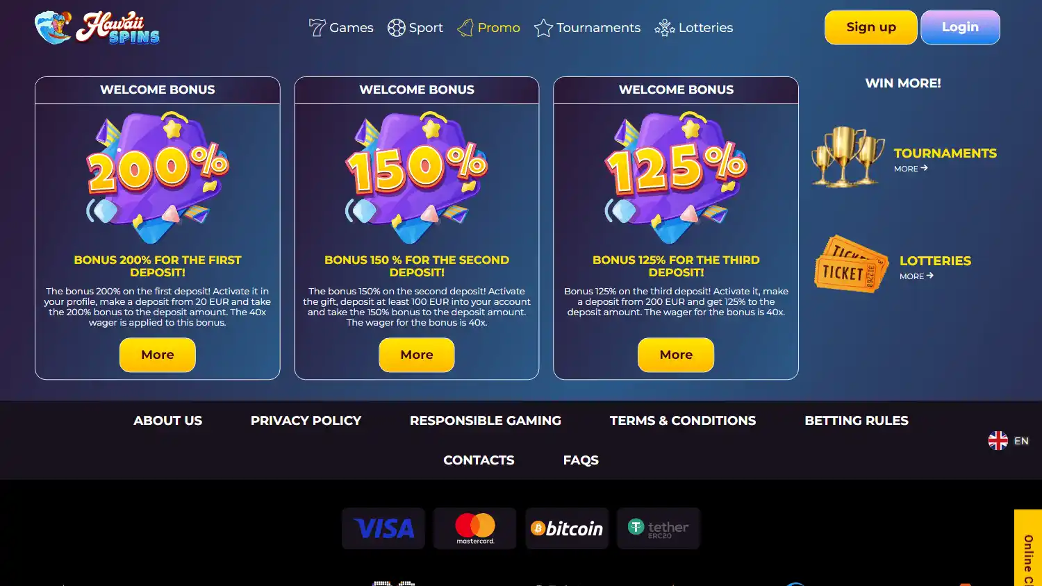 Hawaii Spins Casino screenshot 3
