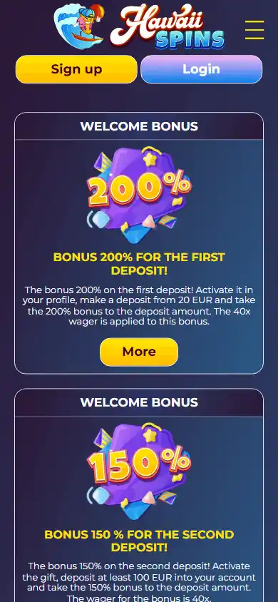 Hawaii Spins Casino screenshot 6