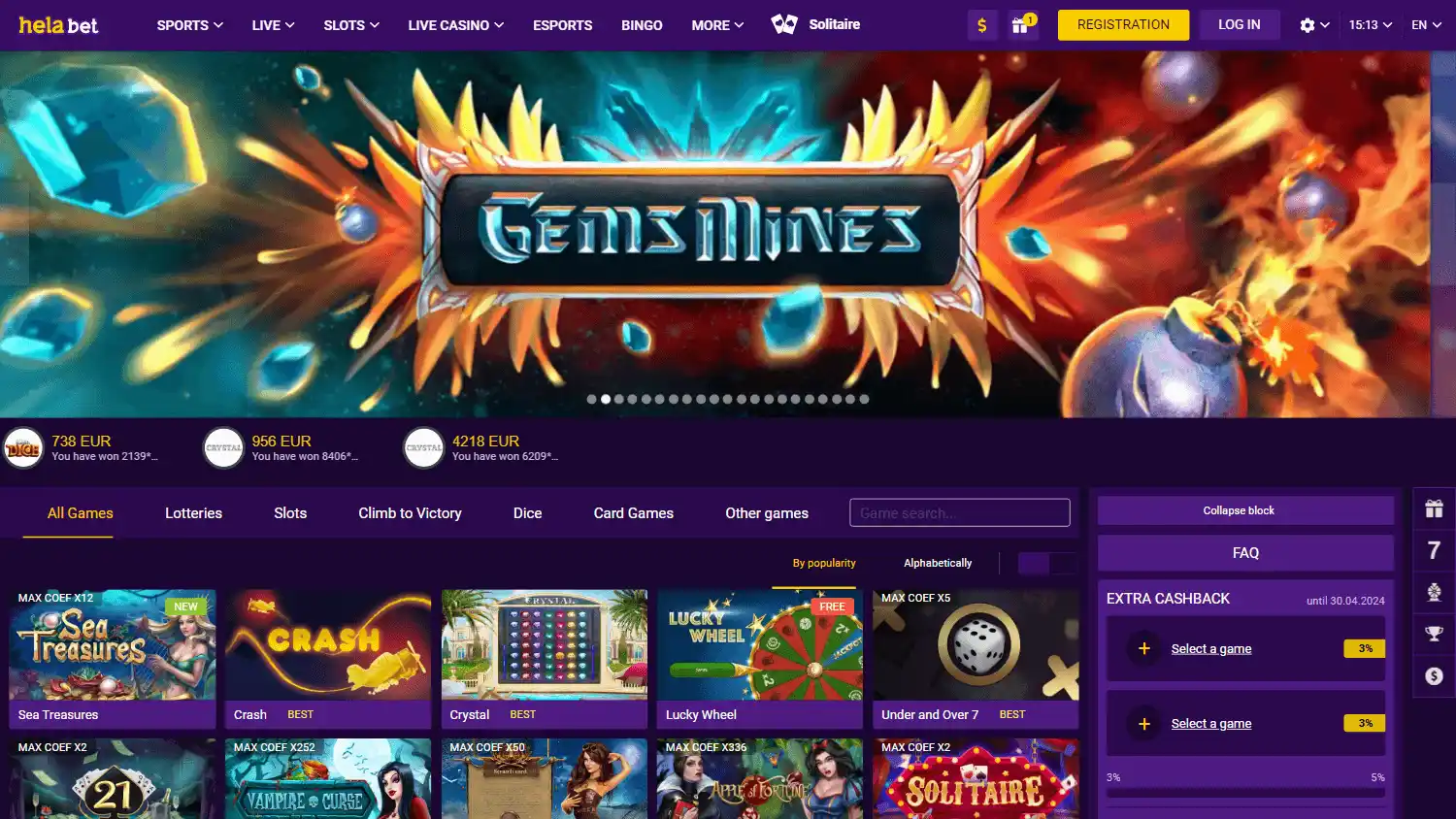 Helabet Casino screenshot 3