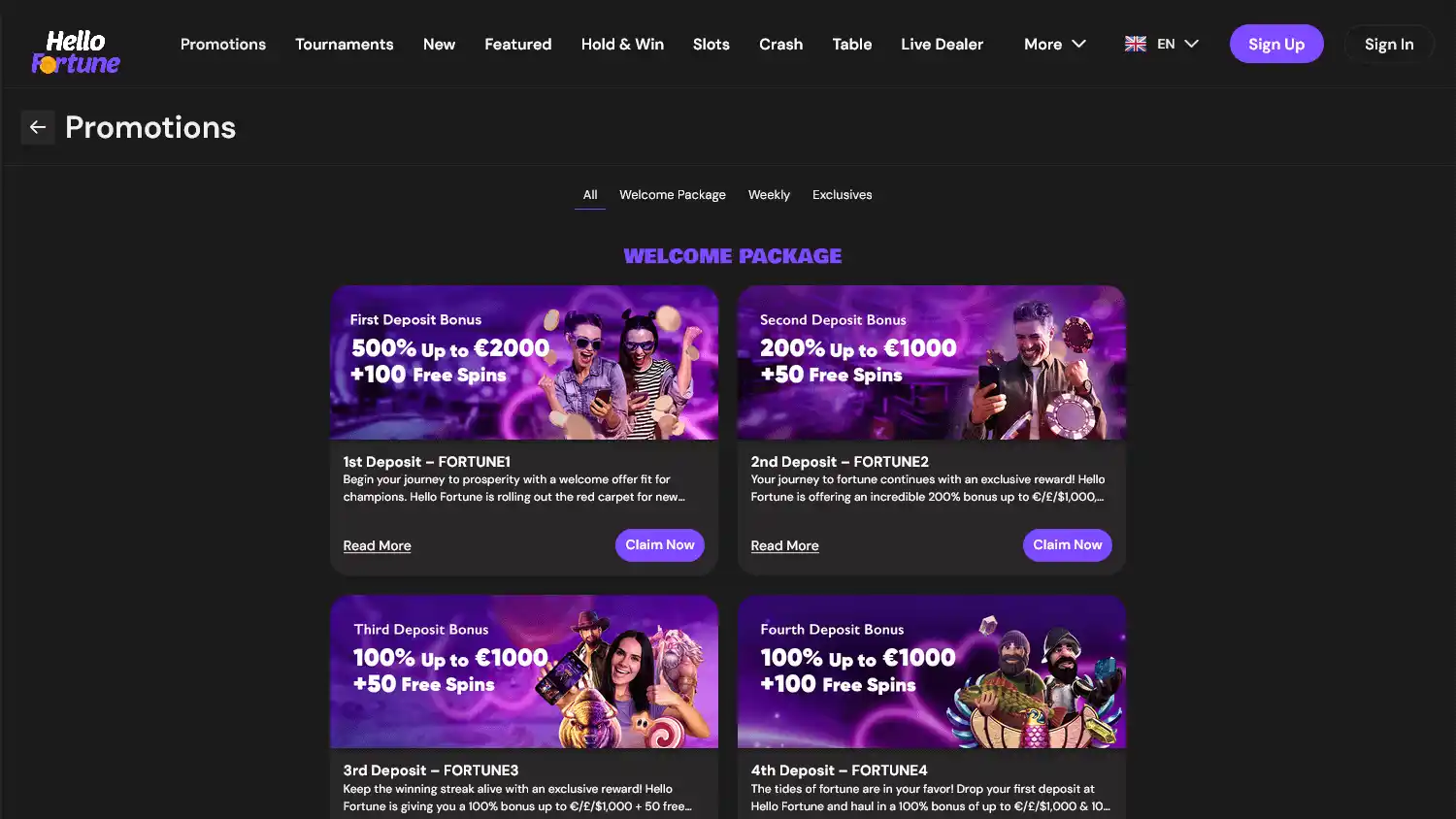 Hello Fortune Casino screenshot 2