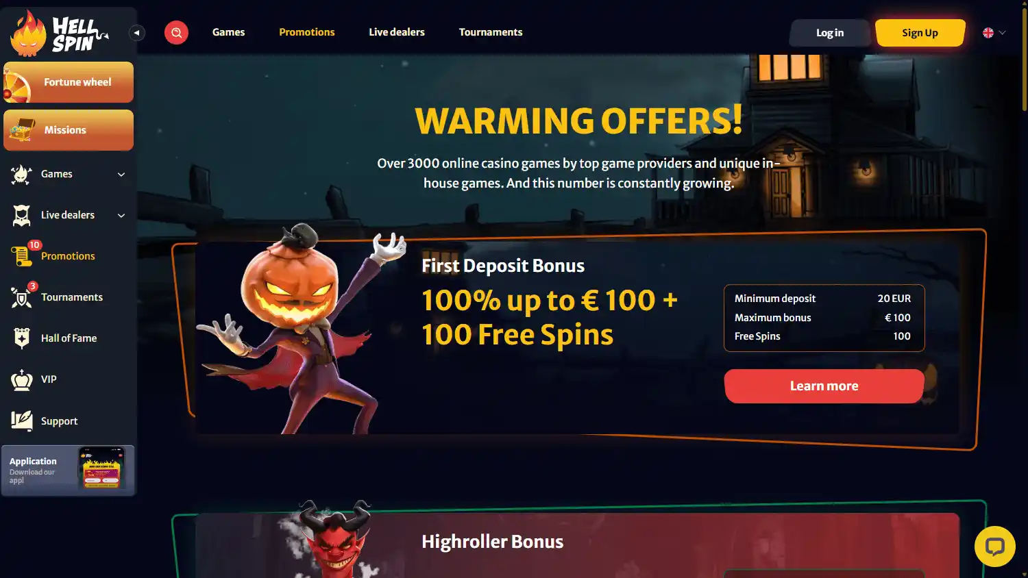HellSpin Casino screenshot 3