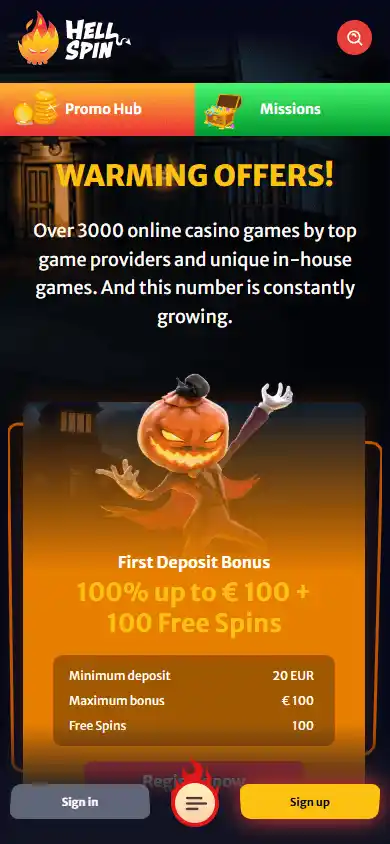 HellSpin Casino screenshot 6