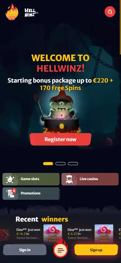 HellWinz Casino screenshot 4