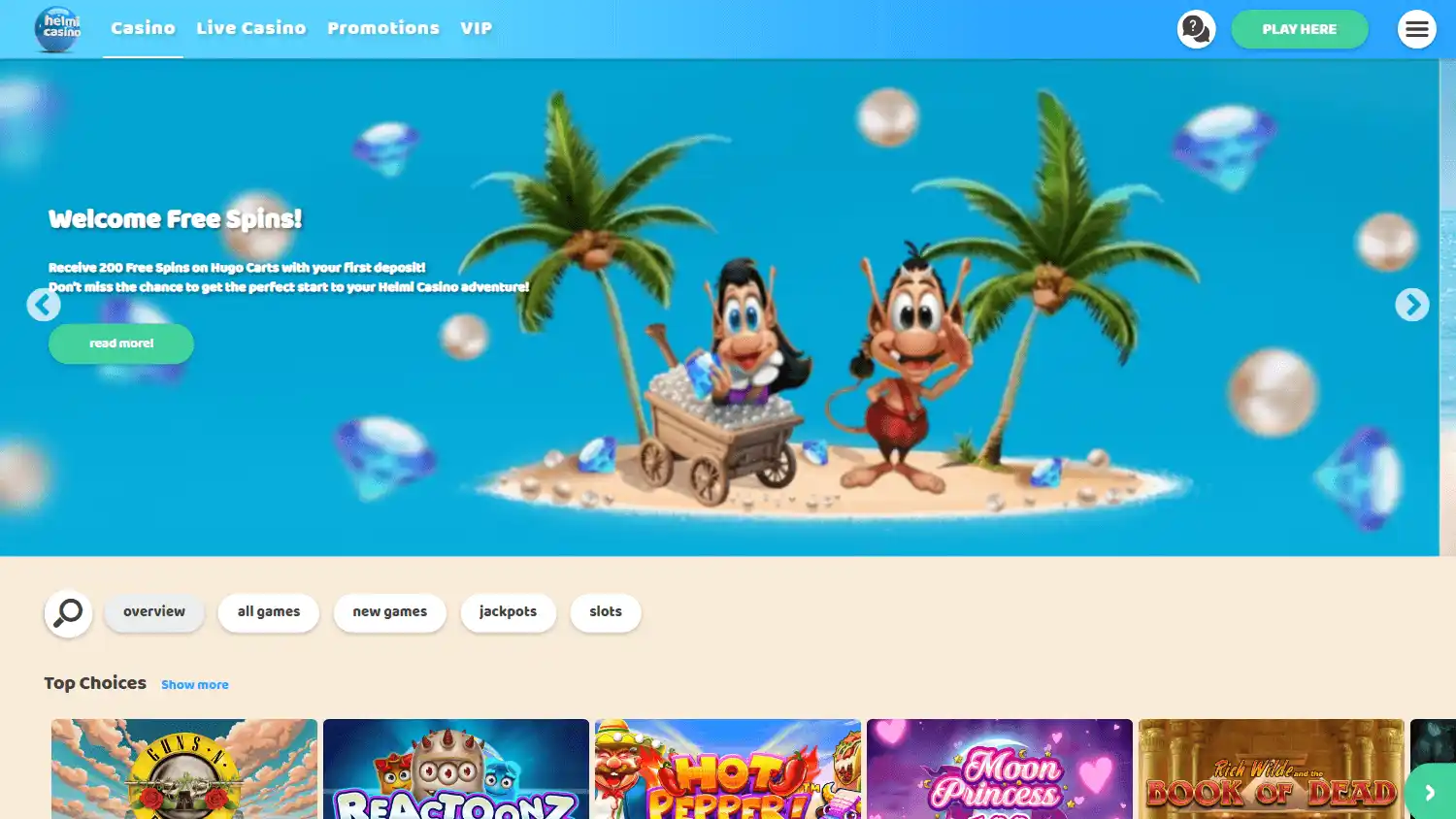 Helmi Casino screenshot 2