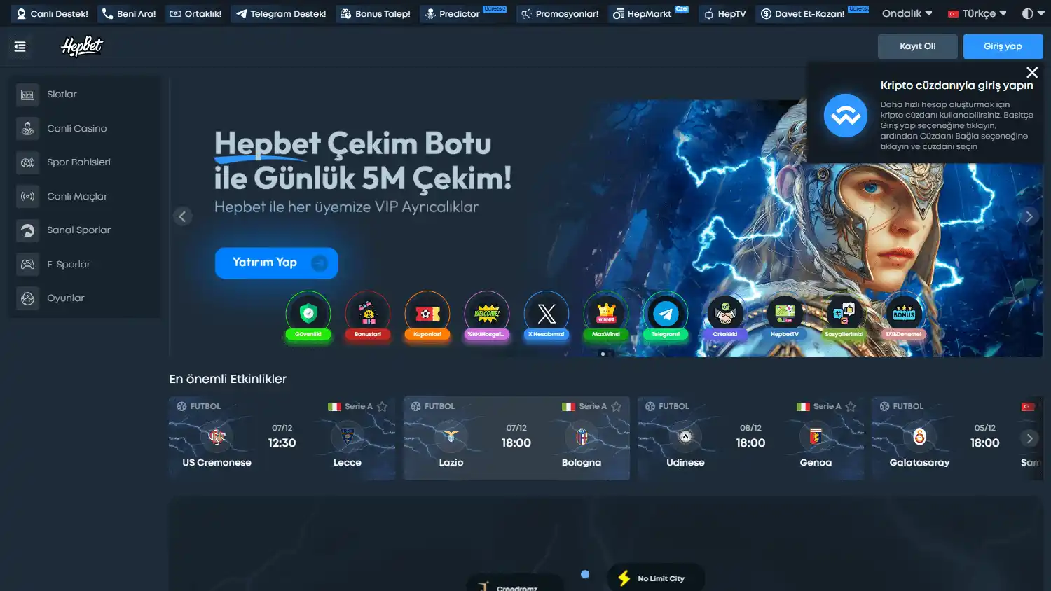 Hepbet Casino screenshot 1