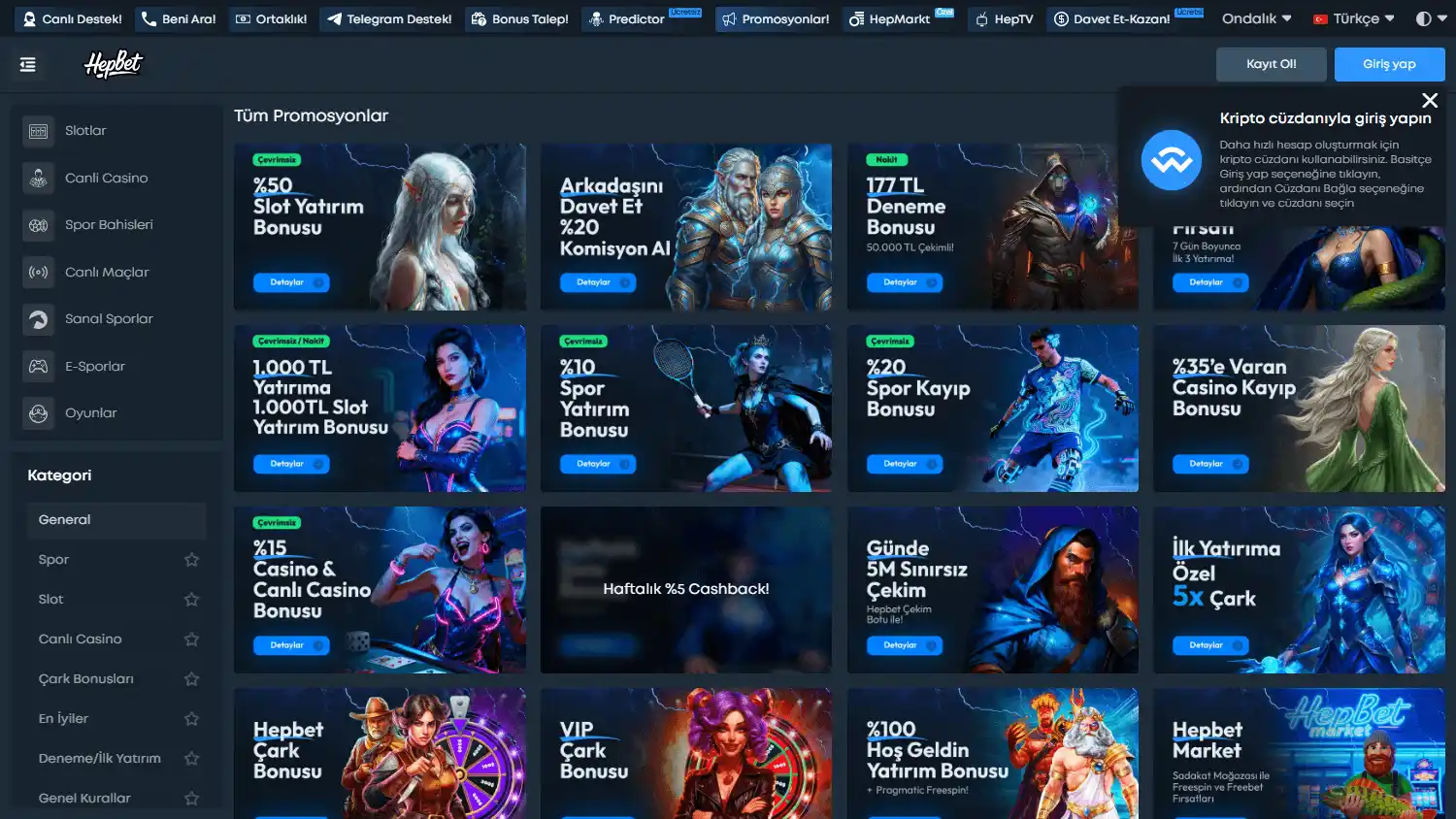 Hepbet Casino screenshot 3