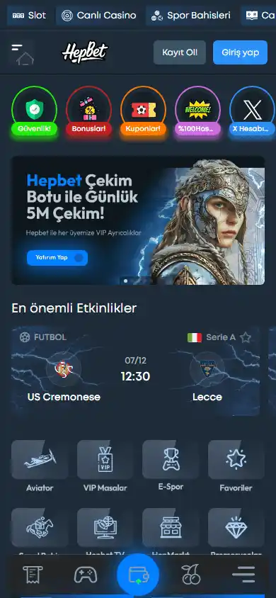 Hepbet Casino screenshot 4