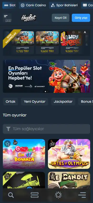 Hepbet Casino screenshot 5