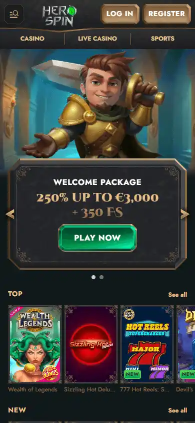 HeroSpin Casino screenshot 4