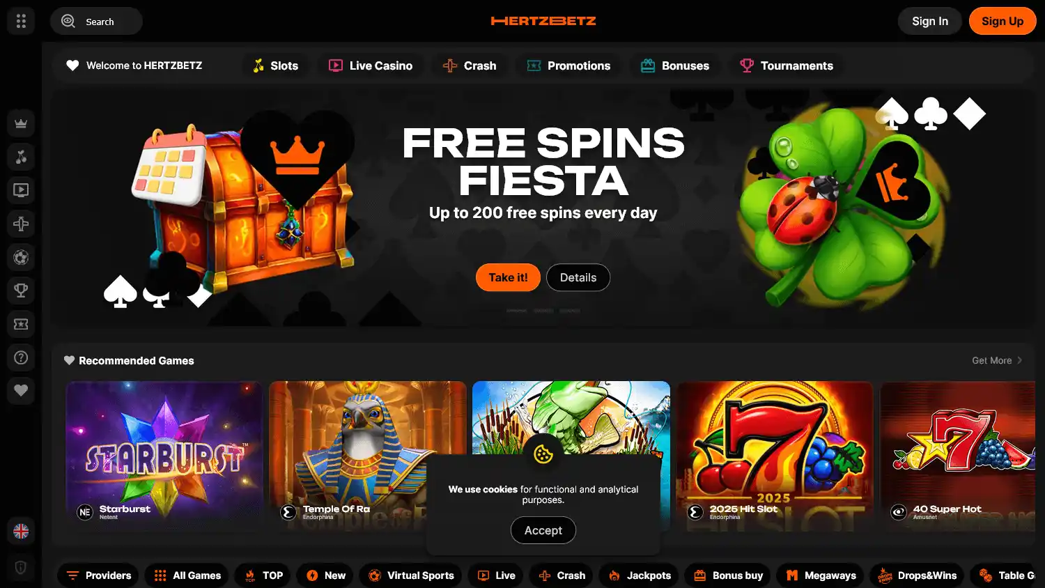 Hertzbetz Casino screenshot 1