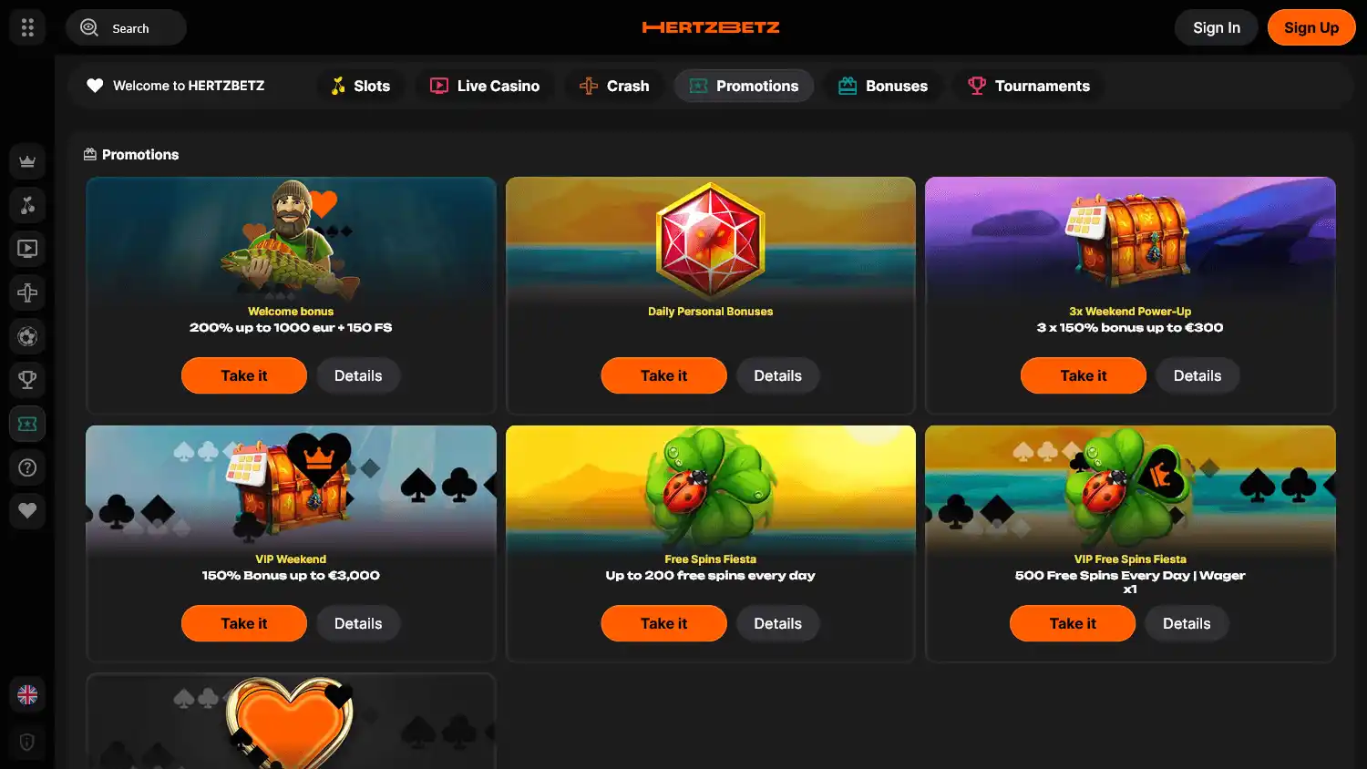 Hertzbetz Casino screenshot 3