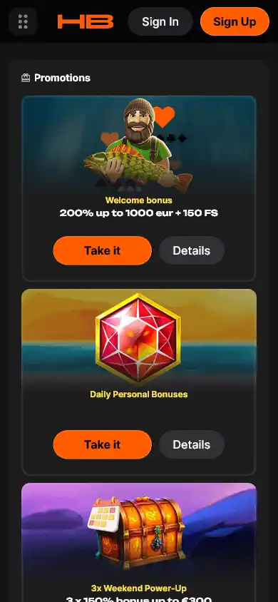 Hertzbetz Casino screenshot 6
