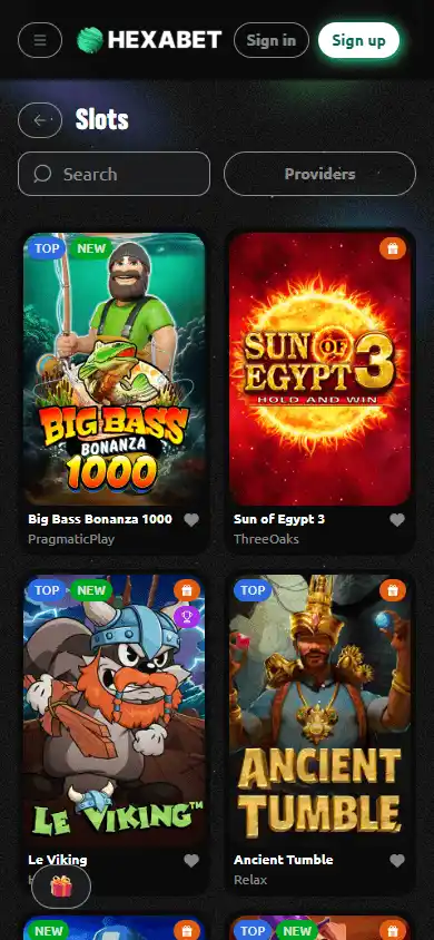 Hexabet Casino screenshot 5