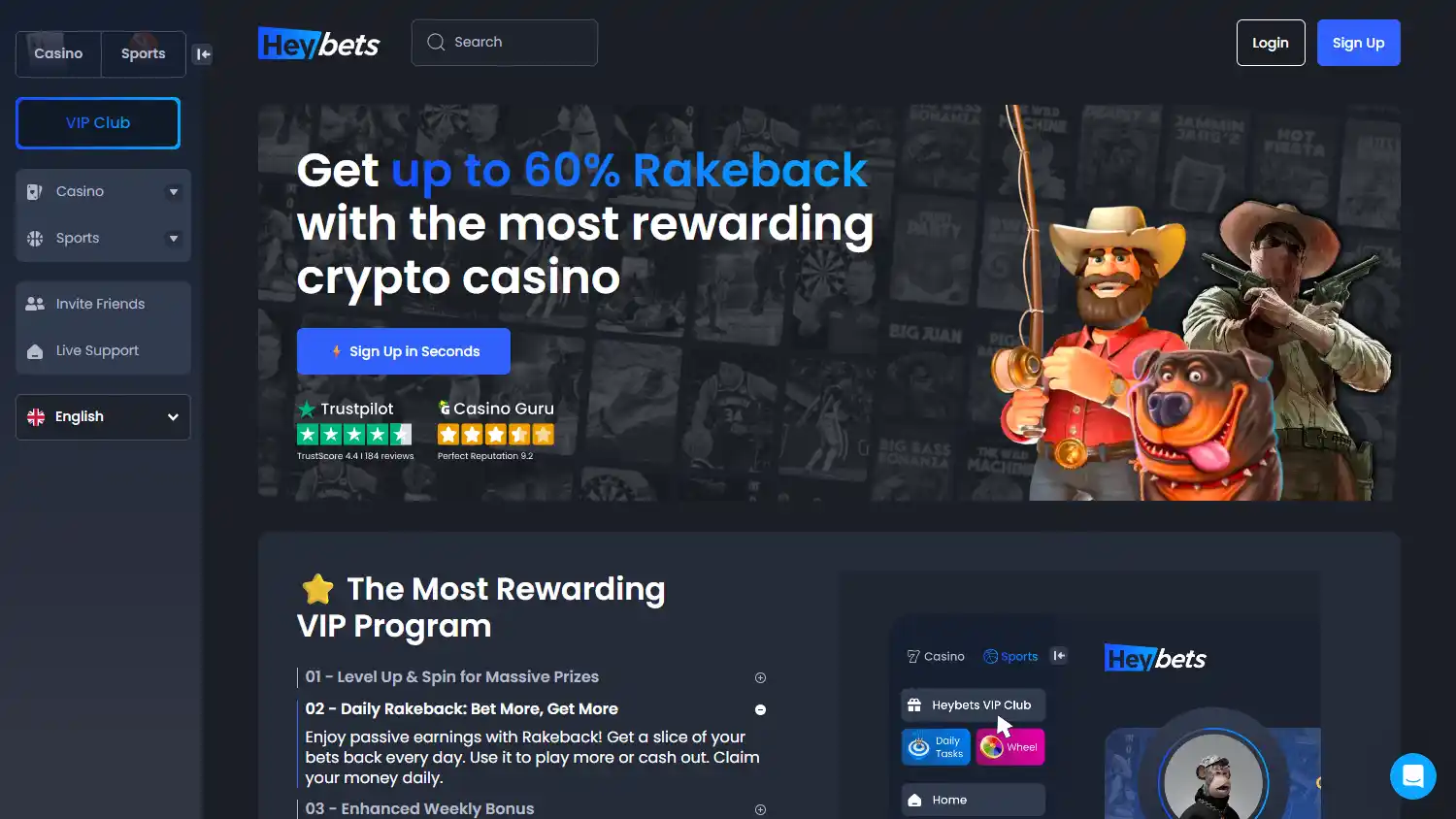 Heybets Casino screenshot 1