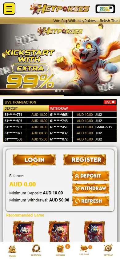 HeyPokies Casino screenshot 3