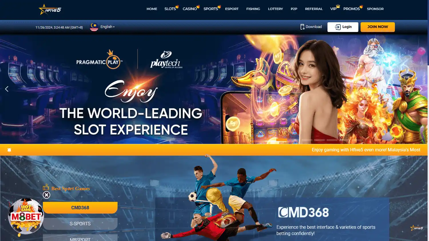 HFIVE5 Casino screenshot 1