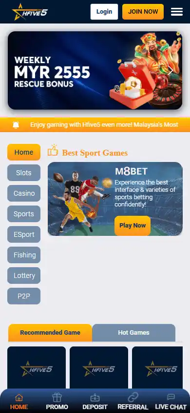 HFIVE5 Casino screenshot 4