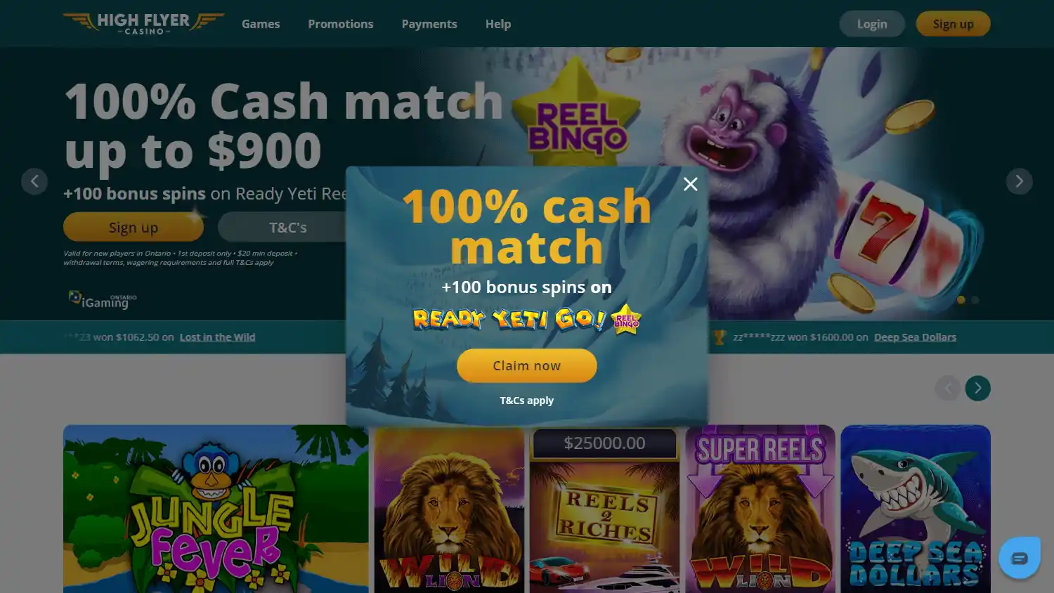 High Flyer Casino screenshot 1