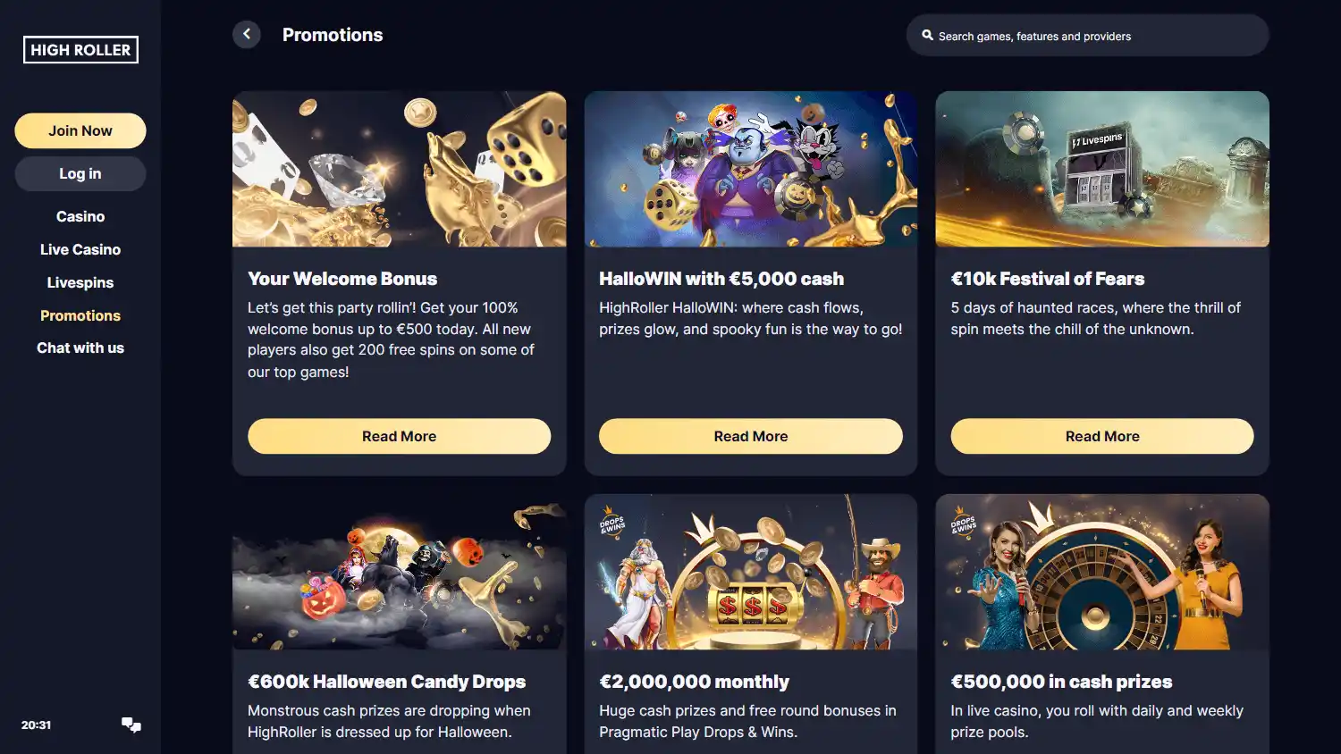 Highroller Casino screenshot 3