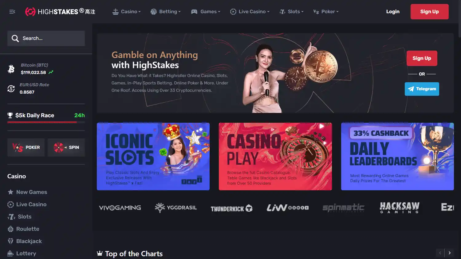 HighStakes Casino screenshot 1