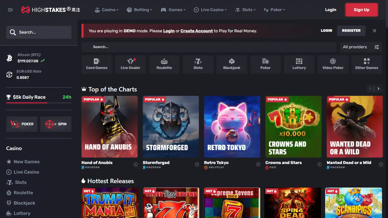 HighStakes Casino screenshot 3