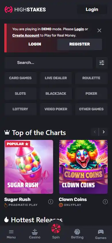 HighStakes Casino screenshot 5