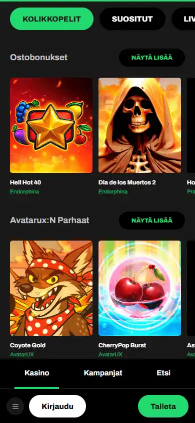 Hillo Casino screenshot 5