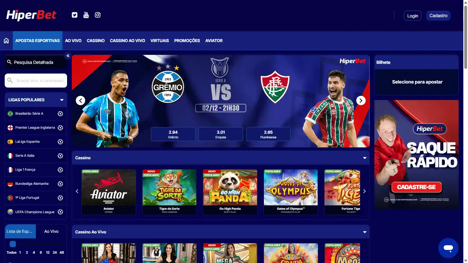 HiperBet Casino screenshot 1