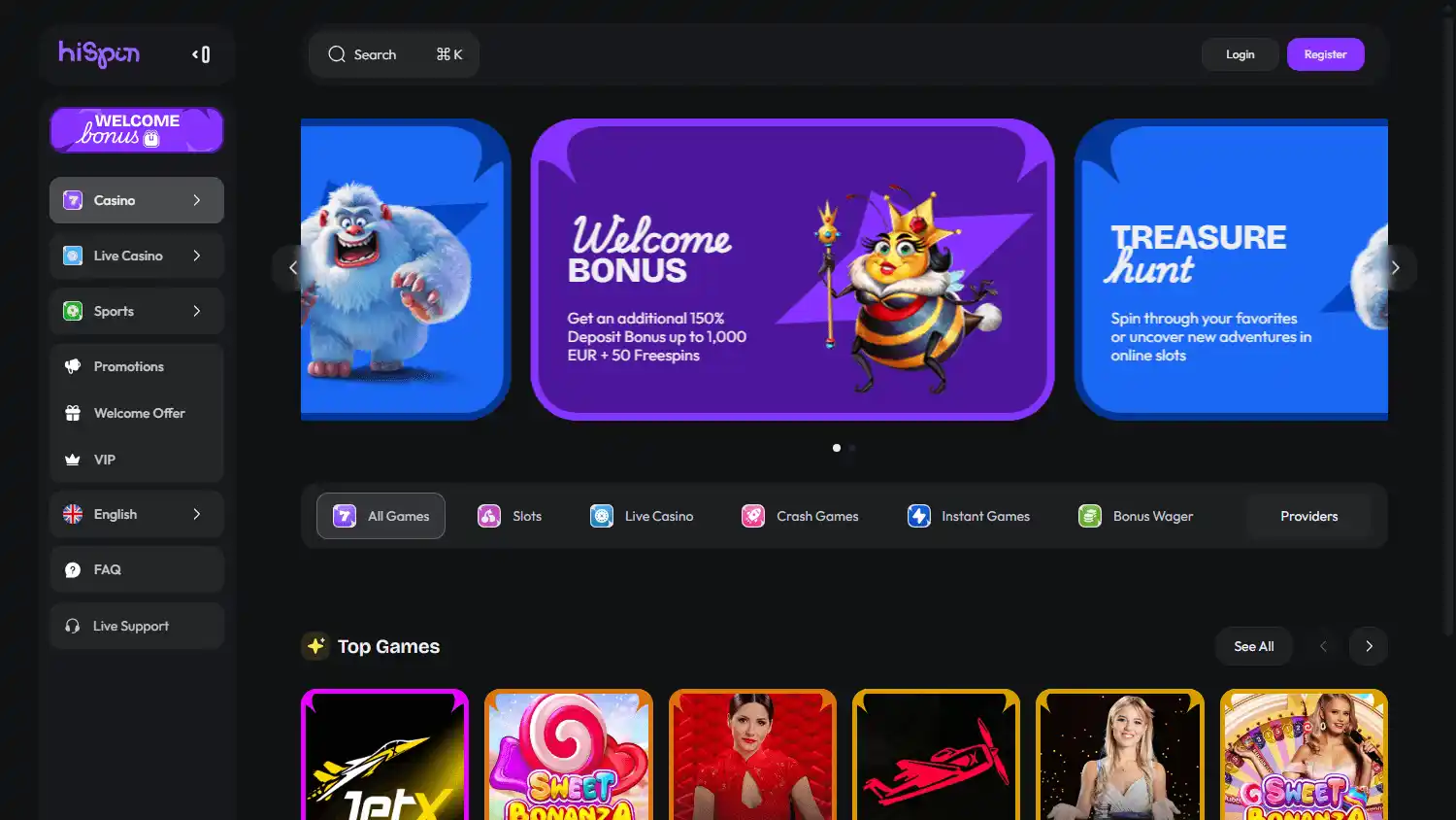 HiSpin Casino screenshot 2