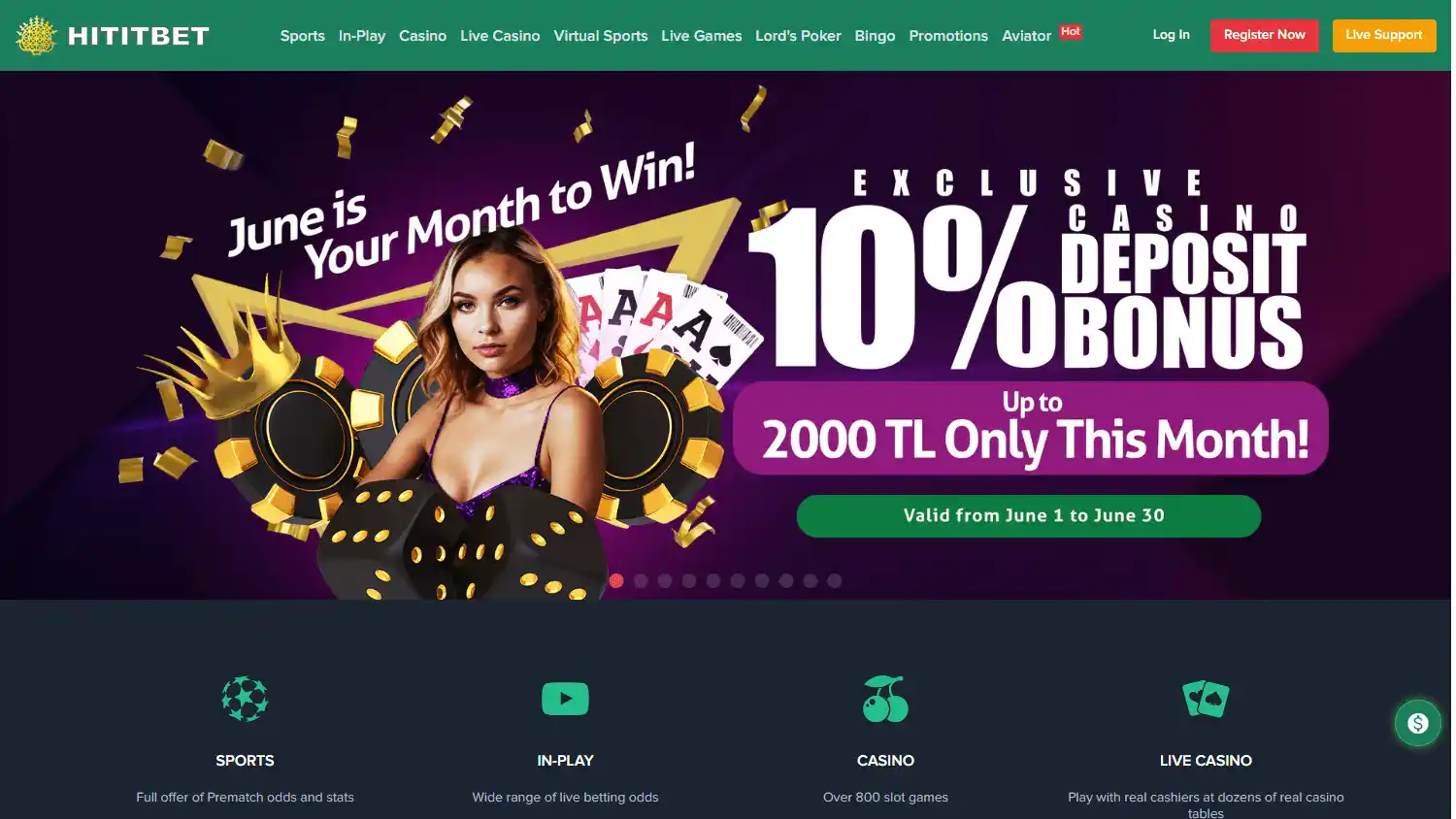 Hititbet Casino screenshot 1