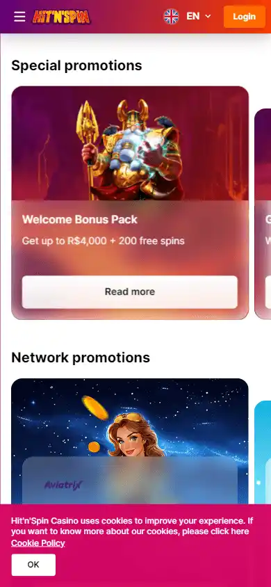 HitNSpin Casino screenshot 6