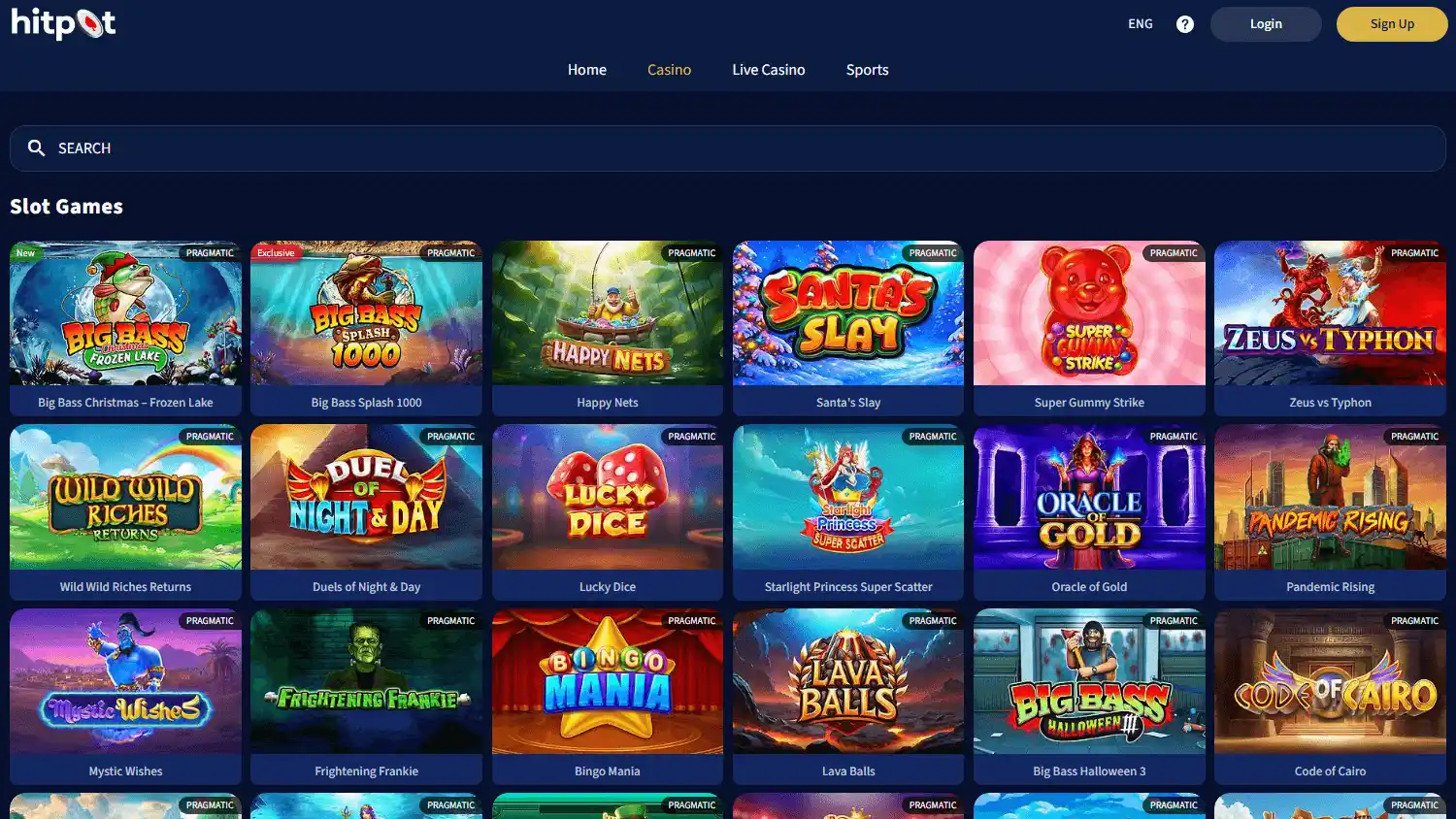 Hitpot Casino screenshot 2