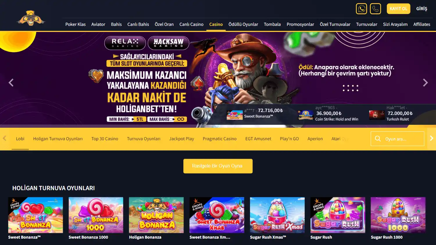 Holiganbet Casino screenshot 2
