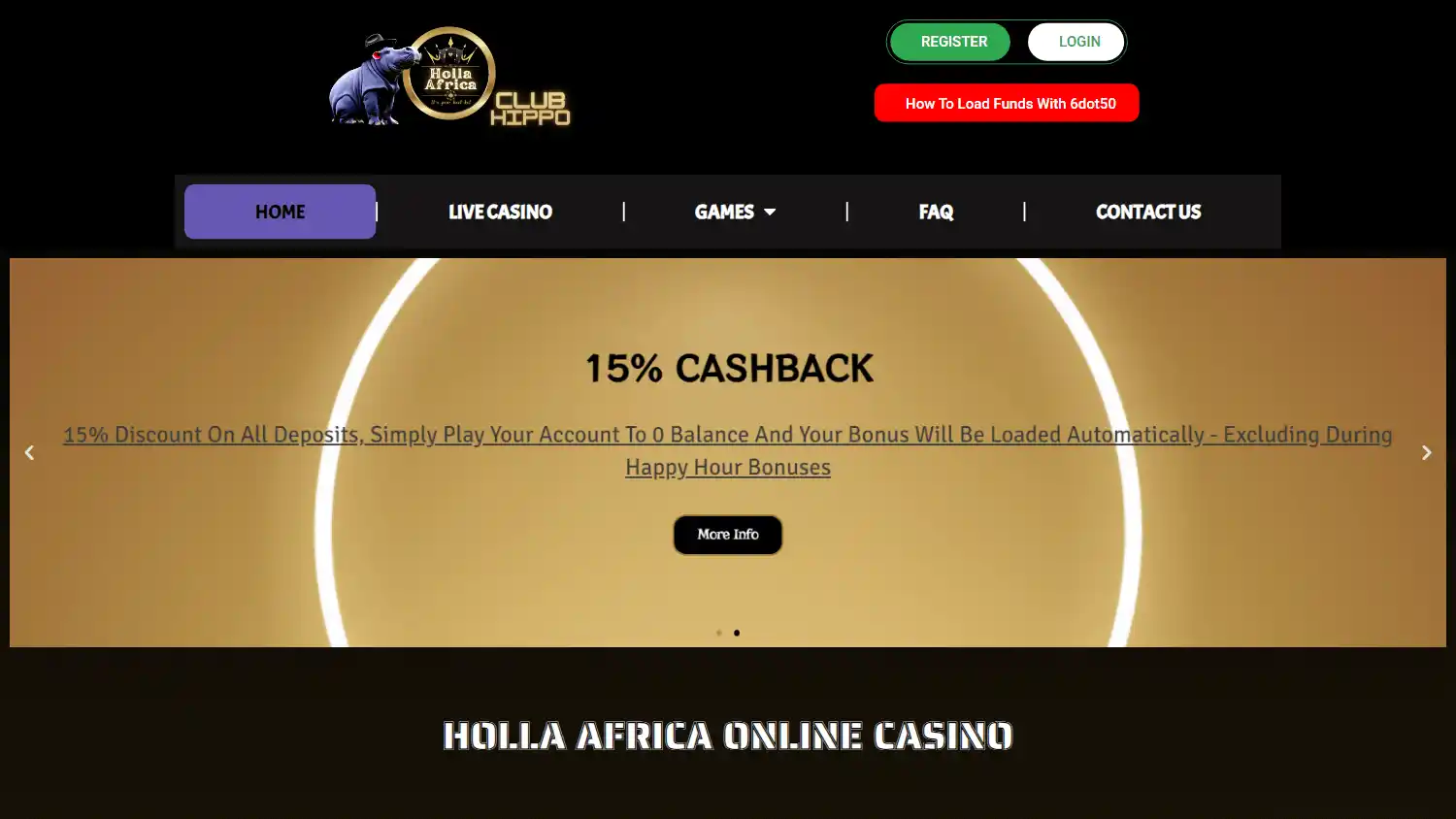Holla Africa Casino screenshot 1