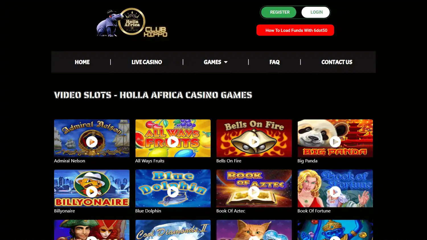 Holla Africa Casino screenshot 2