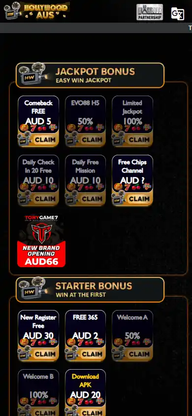 Hollywood AUS Casino screenshot 4