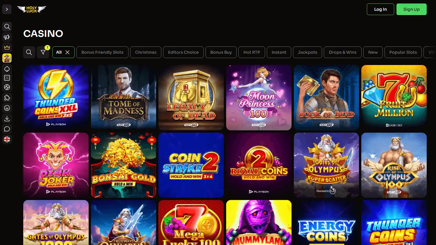Holy Luck Casino screenshot 2