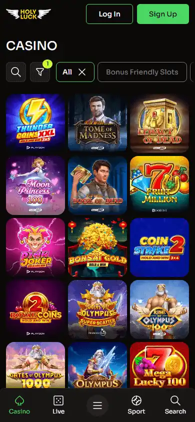 Holy Luck Casino screenshot 4