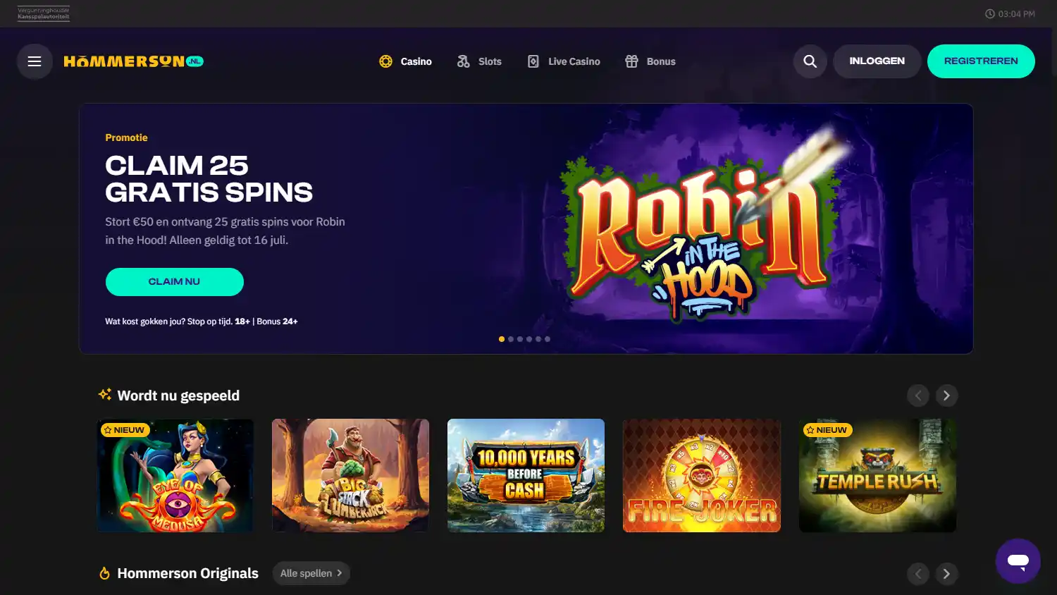 Hommerson Casino screenshot 1