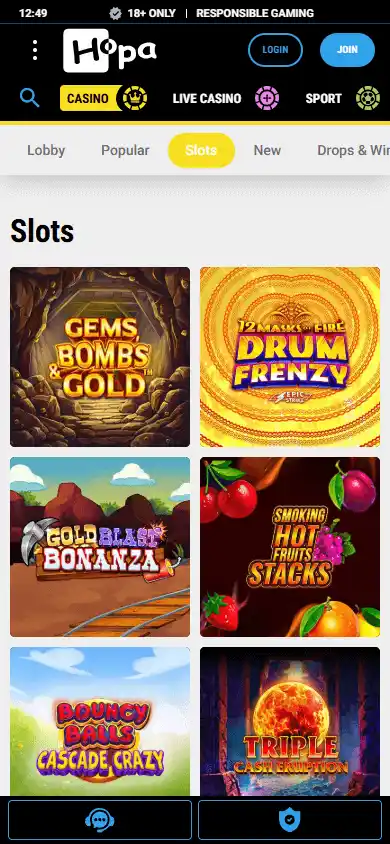 Hopa Casino screenshot 5